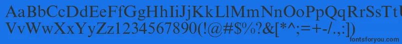 Timesnewromanmtstd Font – Black Fonts on Blue Background