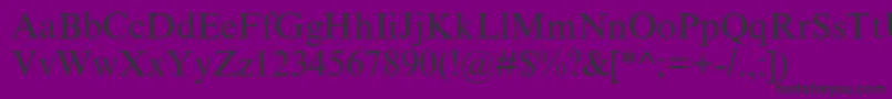フォントTimesnewromanmtstd – 紫の背景に黒い文字