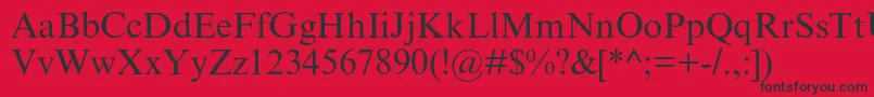 Timesnewromanmtstd Font – Black Fonts on Red Background