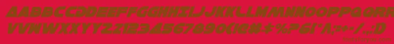 Fonte HanSoloItalic – fontes marrons em um fundo vermelho