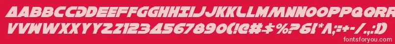 HanSoloItalic Font – Pink Fonts on Red Background