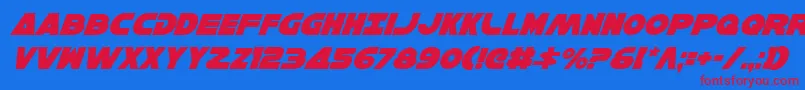 Police HanSoloItalic – polices rouges sur fond bleu