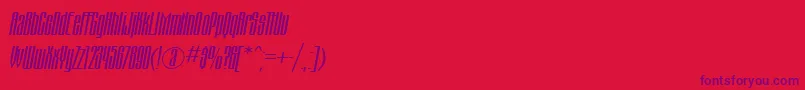 MontblancItalic Font – Purple Fonts on Red Background