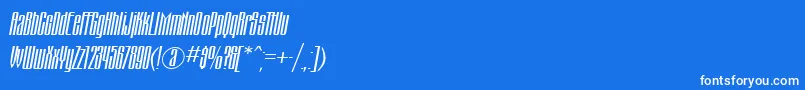 MontblancItalic Font – White Fonts on Blue Background