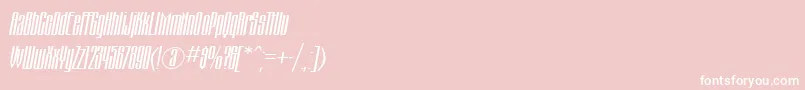 MontblancItalic Font – White Fonts on Pink Background