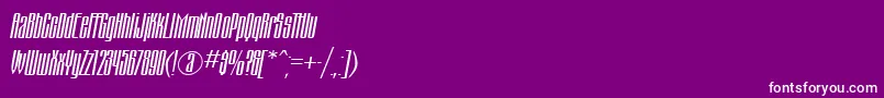 MontblancItalic Font – White Fonts on Purple Background