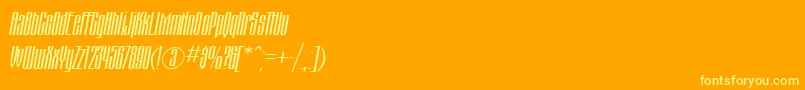 MontblancItalic Font – Yellow Fonts on Orange Background