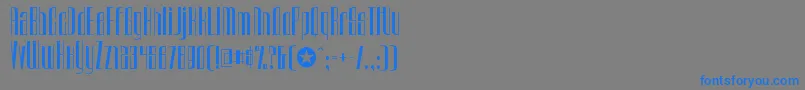 Czcionka UrkelianRegular – niebieskie czcionki na szarym tle