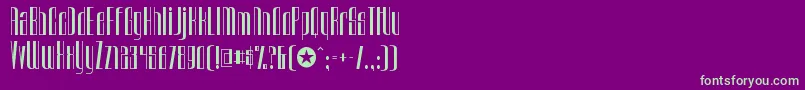 UrkelianRegular Font – Green Fonts on Purple Background