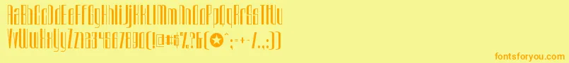 Подробнее о шрифте UrkelianRegular Шрифт UrkelianRegular – оранжевые шрифты на жёлтом фоне