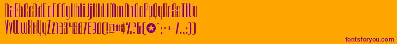 UrkelianRegular Font – Purple Fonts on Orange Background