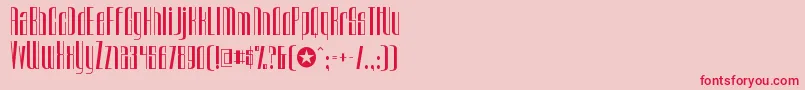 フォントUrkelianRegular – ピンクの背景に赤い文字