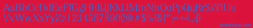 WichitaantiqueLightRegular-Schriftart – Blaue Schriften auf rotem Hintergrund