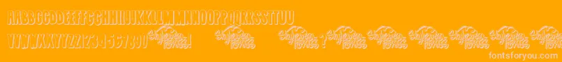 SummerJamsOutline Font – Pink Fonts on Orange Background