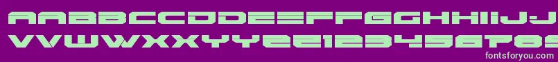 フォントEridanusexpand – 紫の背景に緑のフォント