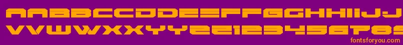 Eridanusexpand-Schriftart – Orangefarbene Schriften auf violettem Hintergrund