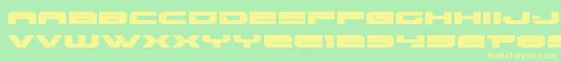 Eridanusexpand-Schriftart – Gelbe Schriften auf grünem Hintergrund