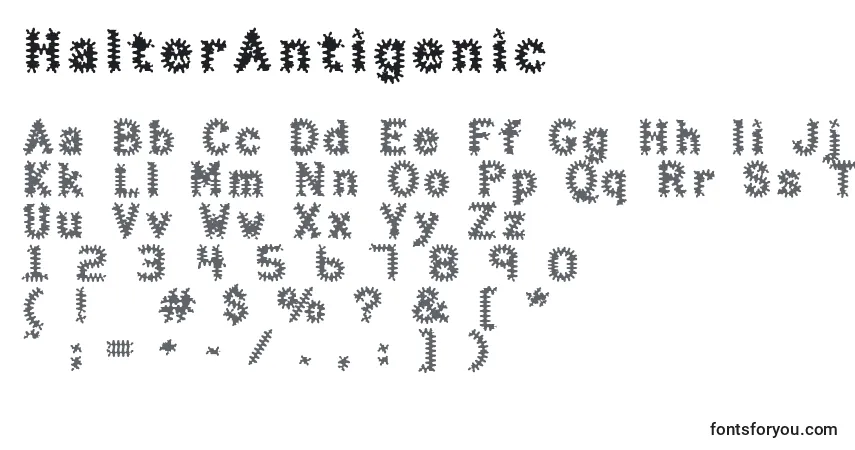 Fuente HalterAntigenic - alfabeto, números, caracteres especiales