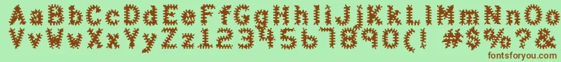 Czcionka HalterAntigenic – brązowe czcionki na zielonym tle