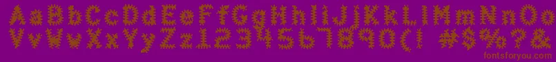 HalterAntigenic-Schriftart – Braune Schriften auf violettem Hintergrund