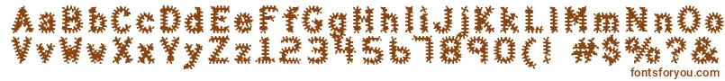 Шрифт HalterAntigenic – коричневые шрифты на белом фоне
