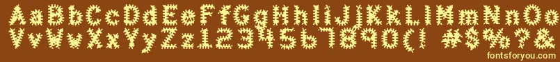 Czcionka HalterAntigenic – żółte czcionki na brązowym tle