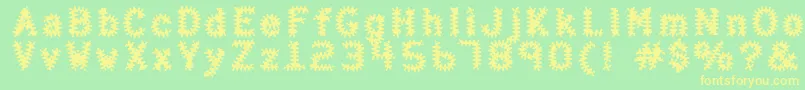 HalterAntigenic Font – Yellow Fonts on Green Background