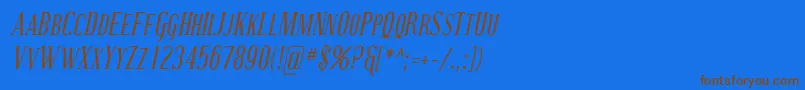 fuente CovingtonScCondItalic – Fuentes Marrones Sobre Fondo Azul
