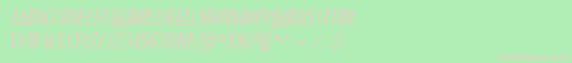 CovingtonScCondItalic Font – Pink Fonts on Green Background