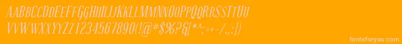 CovingtonScCondItalic Font – Pink Fonts on Orange Background