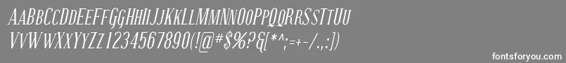 CovingtonScCondItalic Font – White Fonts on Gray Background