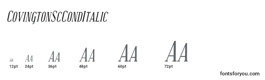 CovingtonScCondItalic Font Sizes