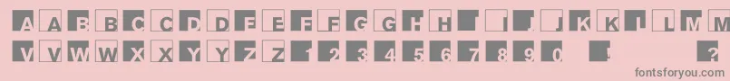 Abclogosxyz Font – Gray Fonts on Pink Background