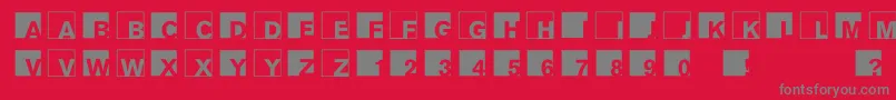 Abclogosxyz Font – Gray Fonts on Red Background