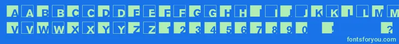 Abclogosxyz Font – Green Fonts on Blue Background