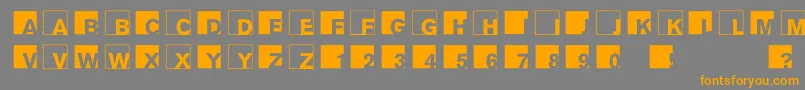 Abclogosxyz Font – Orange Fonts on Gray Background