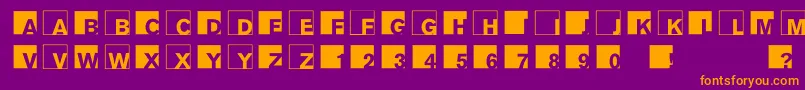 Abclogosxyz Font – Orange Fonts on Purple Background