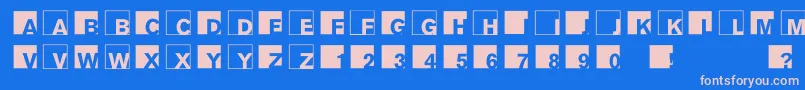 Шрифт Abclogosxyz – розовые шрифты на синем фоне
