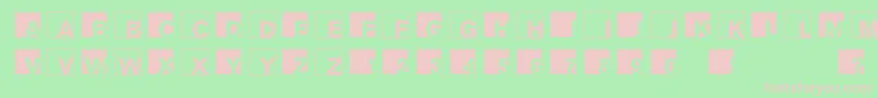 Шрифт Abclogosxyz – розовые шрифты на зелёном фоне