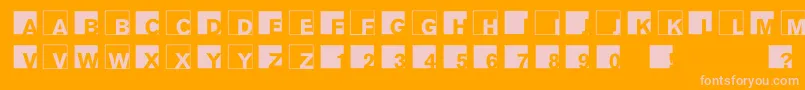 Abclogosxyz Font – Pink Fonts on Orange Background