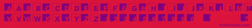 Шрифт Abclogosxyz – фиолетовые шрифты на красном фоне