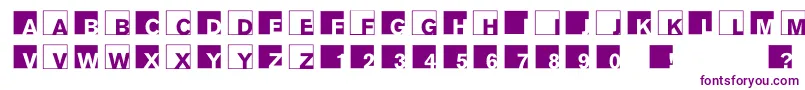 Abclogosxyz-fontti – violetit fontit valkoisella taustalla