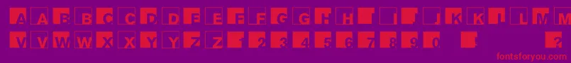 Abclogosxyz Font – Red Fonts on Purple Background