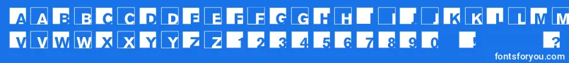 Abclogosxyz Font – White Fonts on Blue Background