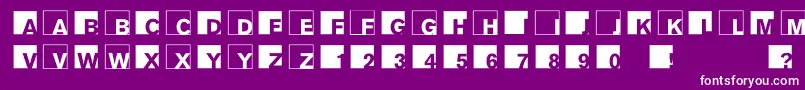 Abclogosxyz Font – White Fonts on Purple Background