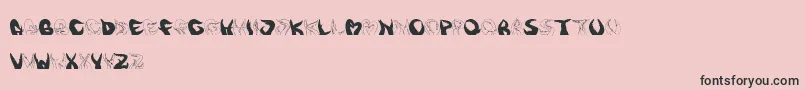 Tentakelfun Font – Black Fonts on Pink Background