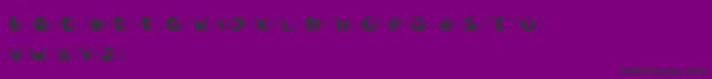 Tentakelfun-fontti – mustat fontit violetilla taustalla