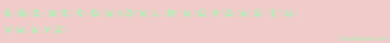 Tentakelfun Font – Green Fonts on Pink Background