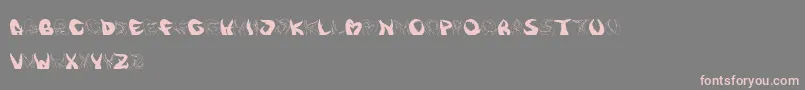 Tentakelfun Font – Pink Fonts on Gray Background