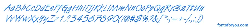 Weitere Informationen zur HandstrokeItalic-Schriftart HandstrokeItalic-Schriftart – Blaue Schriften